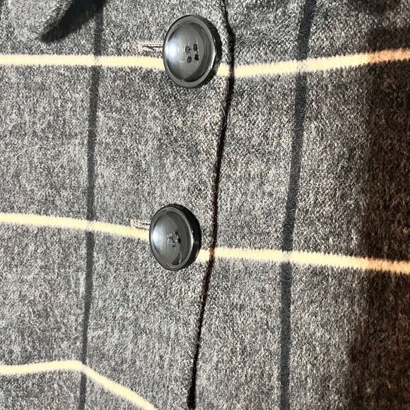 Zara Basic Wool Blend Plaid Pea Coat Size XS - Picture 5 of 11